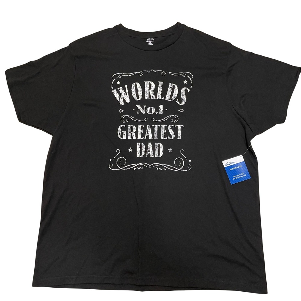Sam's Club Worlds Greatest Dad T-Shirt Father's Day Gift Black‎ 2XL